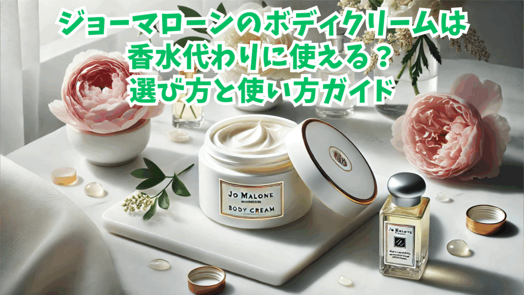 ジョーマローンのボディクリームは香水代わりに使える？選び方と使い方ガイド